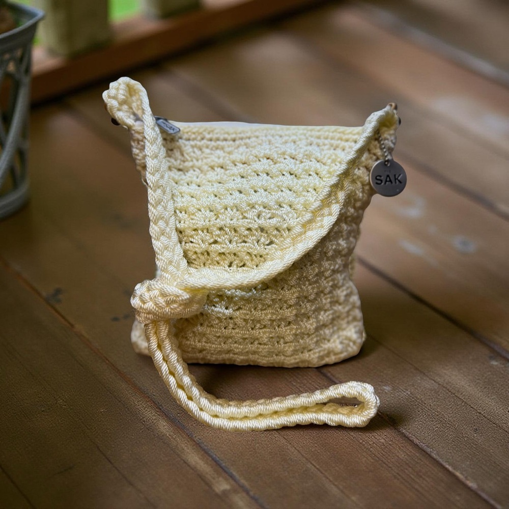 The Sak Cream Crochet Mini Bag